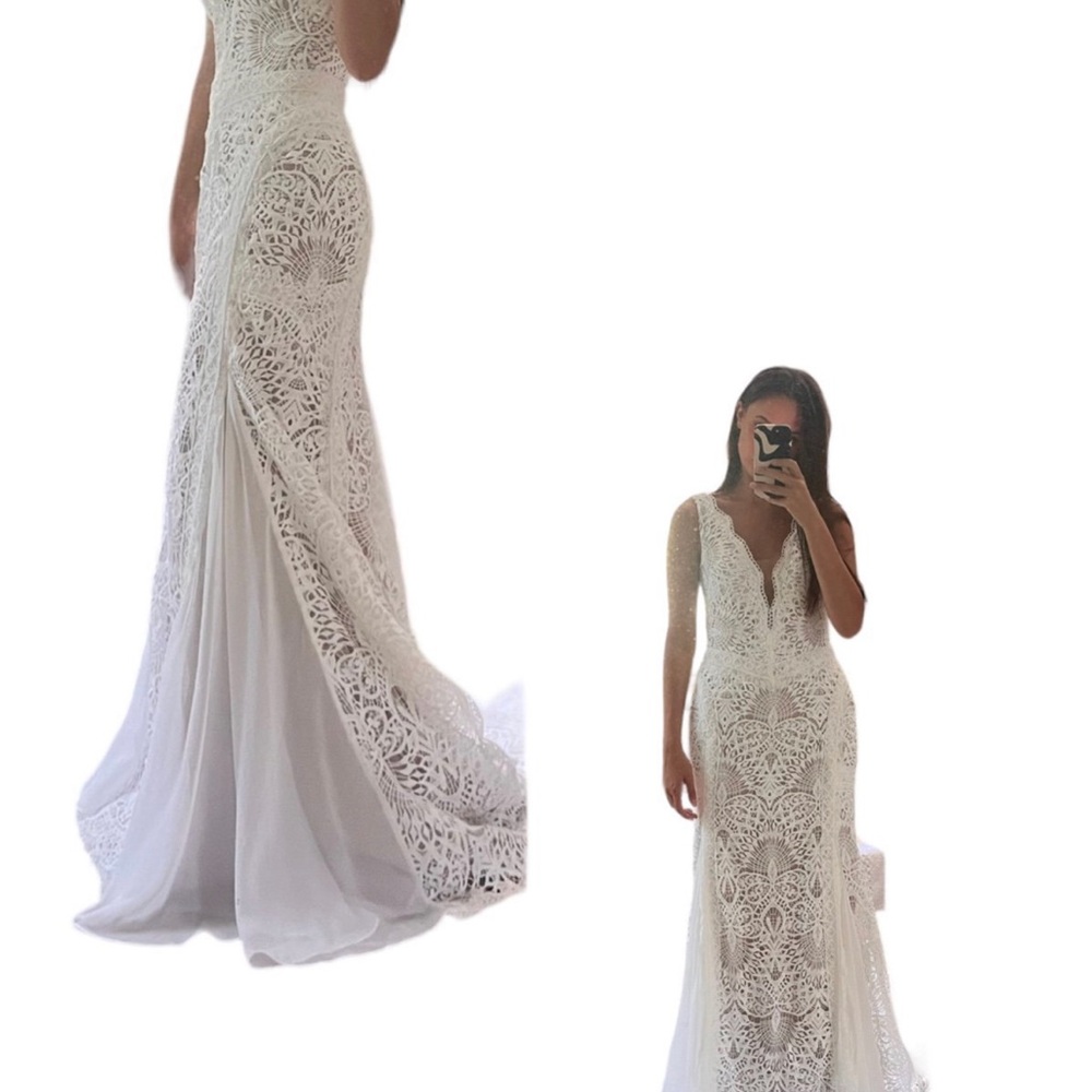 Elegant White Lace Maxi Dress